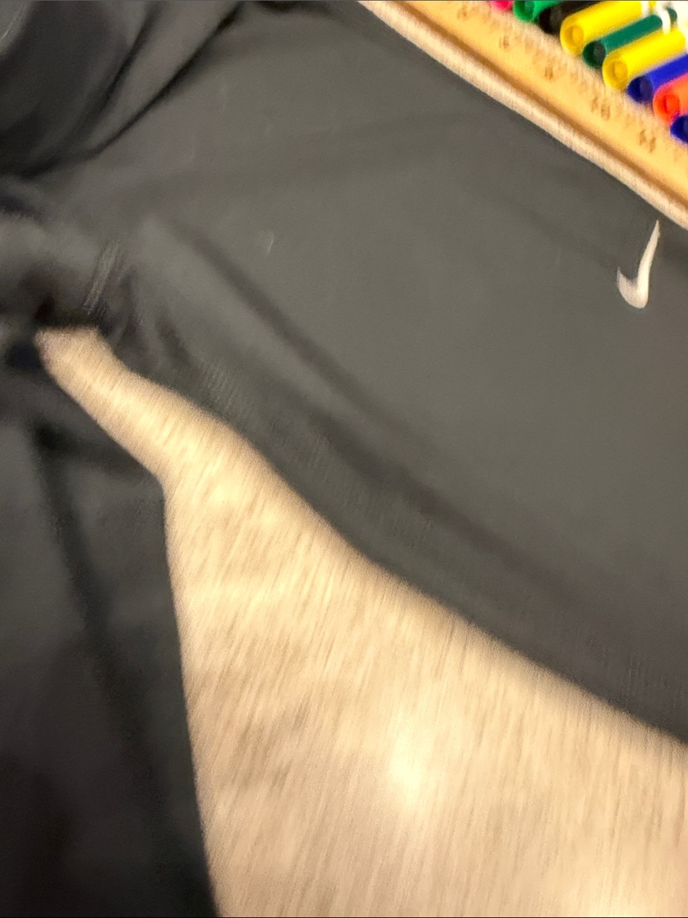 Nike Black Reflective Logo Athletic Leggings size S - Picture 4 of 5